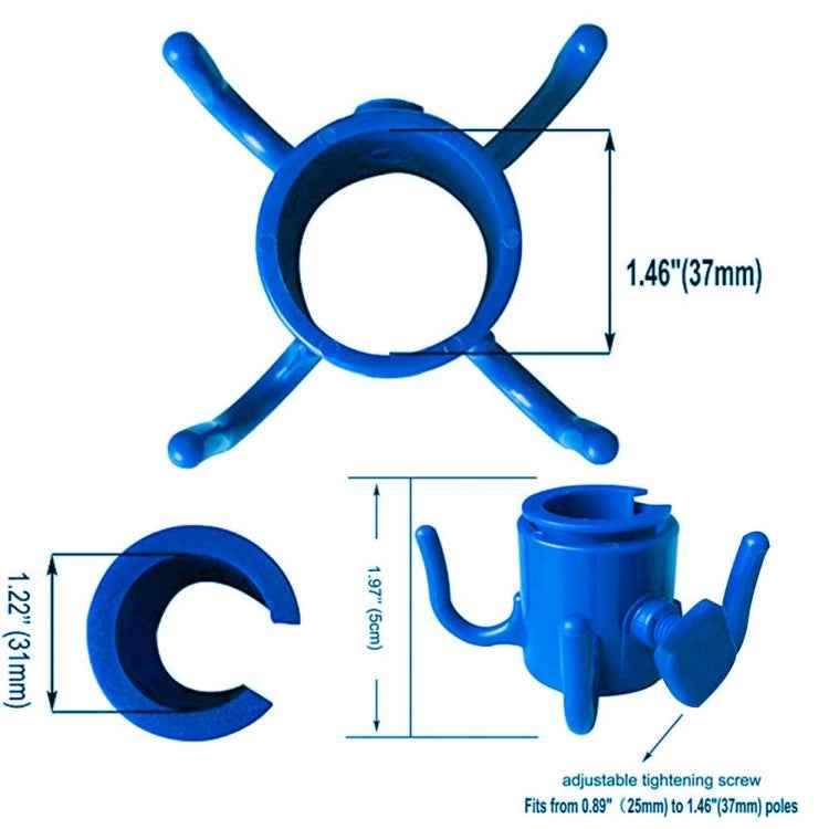 Outdoor Beach Umbrella Hook Nail Four Legs Hooks Garden Umbrella Plastic Four Prongs Hanger, Beach Umbrella Hook(Blue), Beach Umbrella Hook(White), Beach Umbrella Hook(Red)