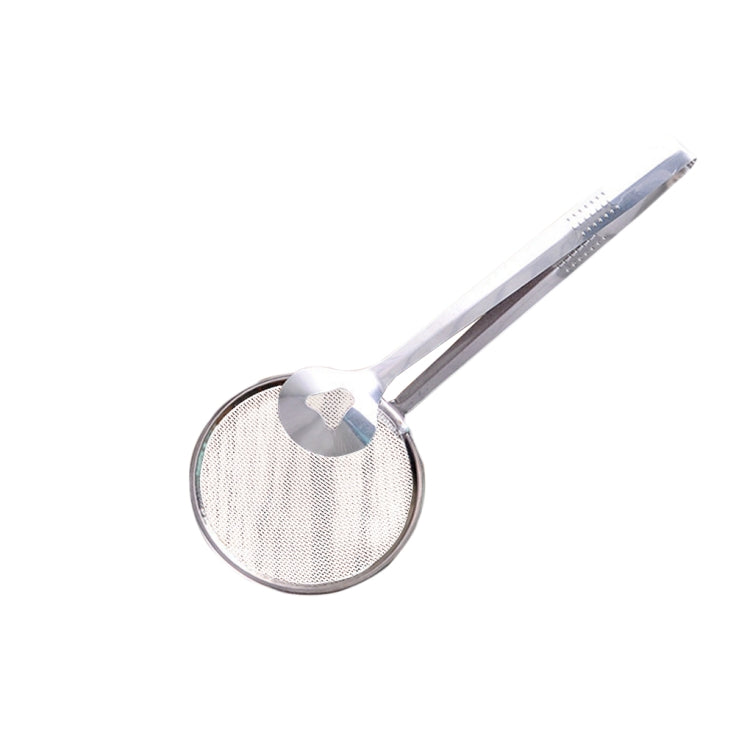 Stainless Steel Fried Food Drain Net Spoon with Clip
