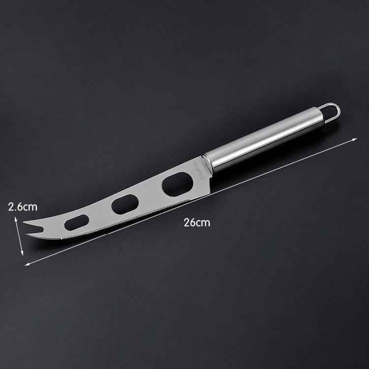 Stainless Steel Cheese Knife With Fork Tip Cheese Butter Knife Slicer Butter Pizza Cutter