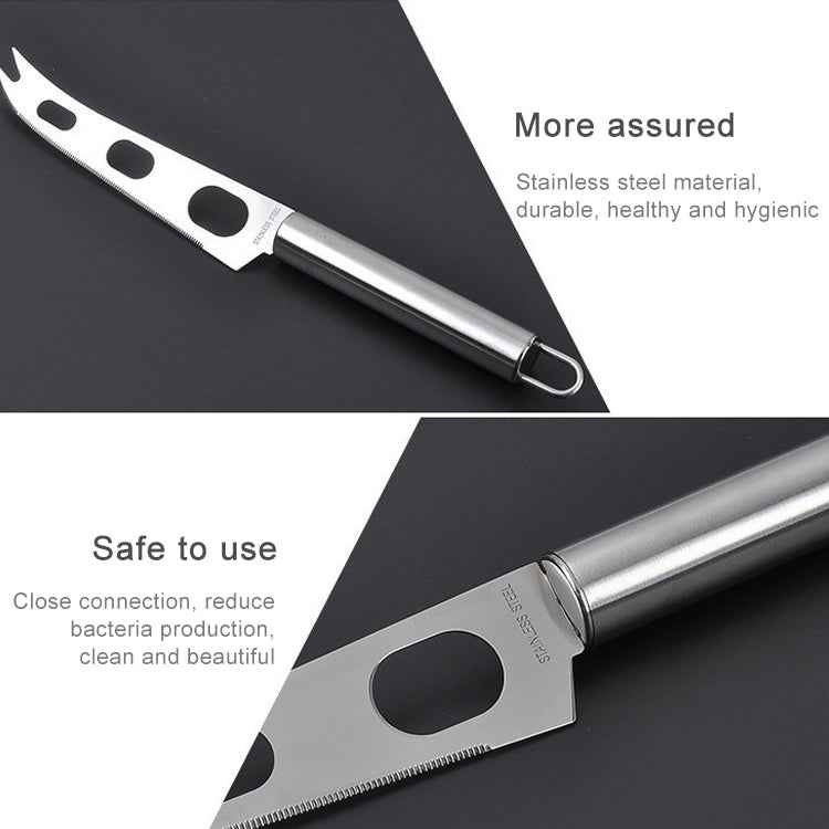 Stainless Steel Cheese Knife With Fork Tip Cheese Butter Knife Slicer Butter Pizza Cutter