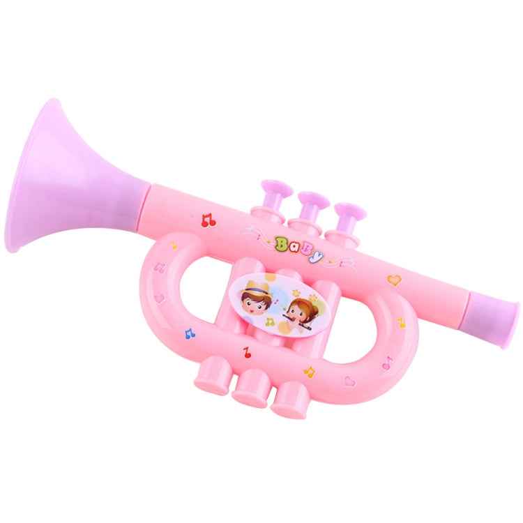 3 PCS Cute Cartoon Plastic Trumpet Children Music Toy, Random Color Delivery