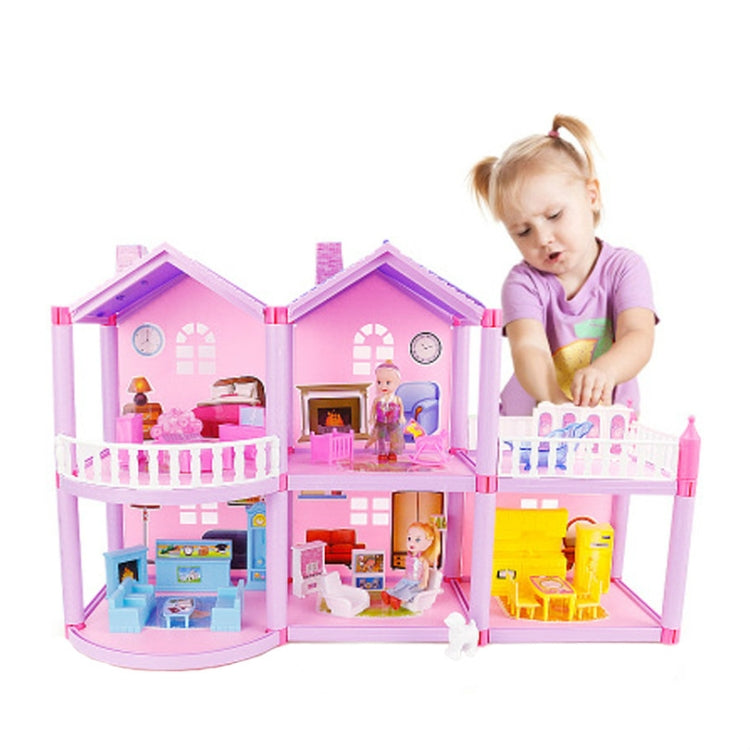 DIY Assembled Miniature Princess Doll House Small Villa Simulation Dream House Girl Toy, Miniature Princess Doll House