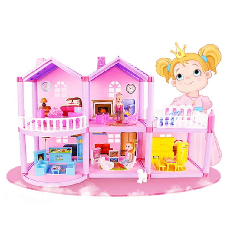 DIY Assembled Miniature Princess Doll House Small Villa Simulation Dream House Girl Toy, Miniature Princess Doll House
