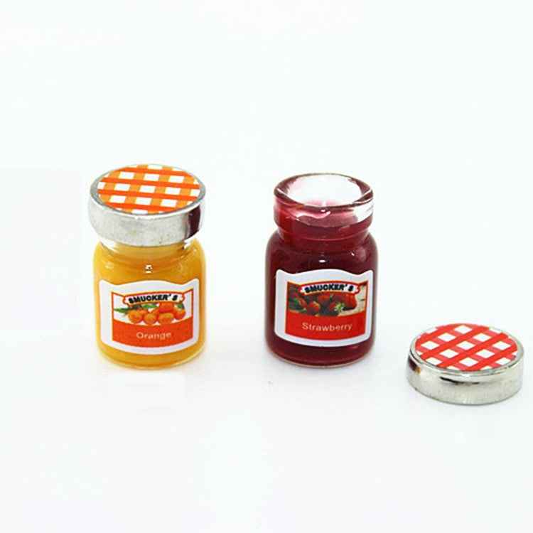 Doll House Mini Accessories Mini Jam Jar Simulation Kitchen Condiments, Jam Jar