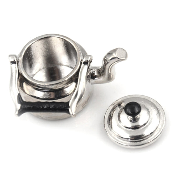 Dollhouse Miniature Metal Tea Kettle Pot Classic Pretend Play Furniture Toys for Kitchen Accessory, Metal Tea Kettle
