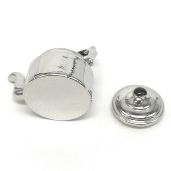 Dollhouse Miniature Metal Tea Kettle Pot Classic Pretend Play Furniture Toys for Kitchen Accessory, Metal Tea Kettle