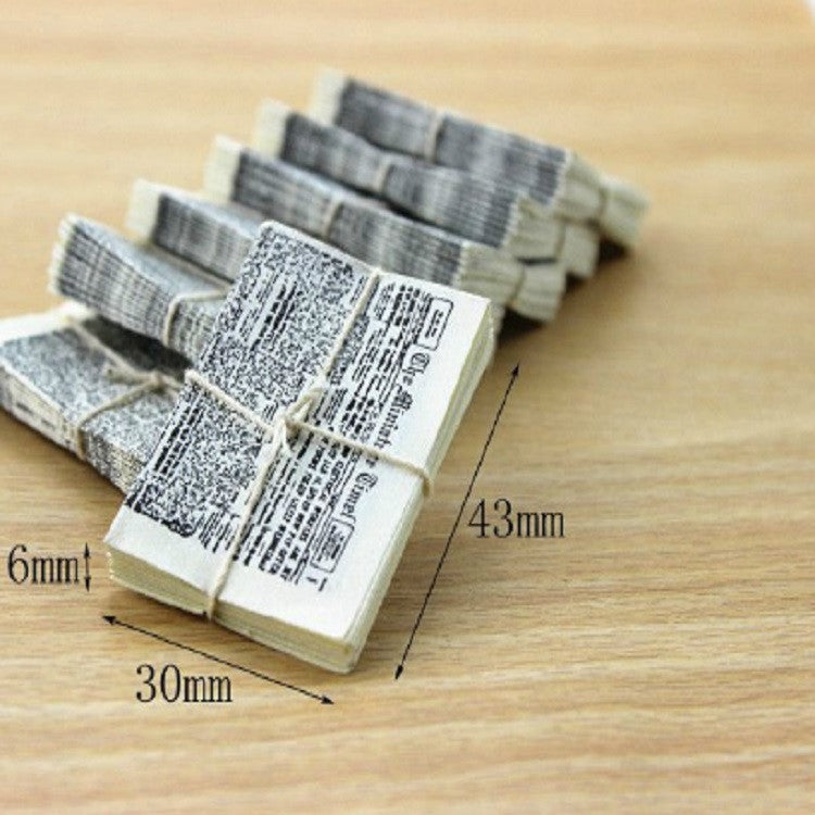 Doll House Miniature Simulation One Bundle of Newspaper Children Toy, One Bundle of Newspaper