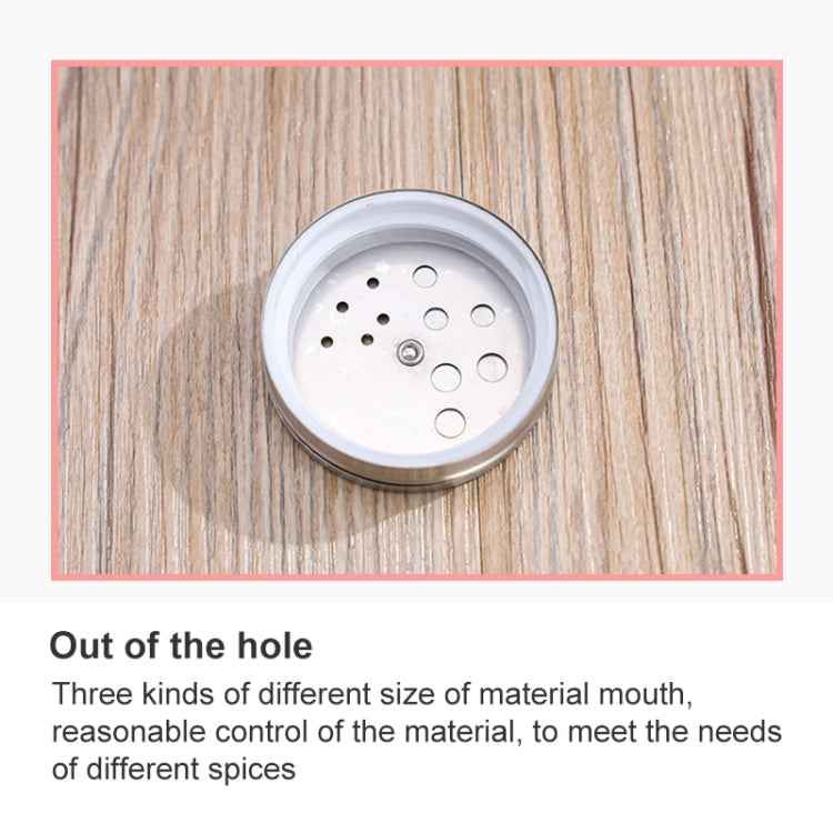 Stainless Steel Lid Glass Seasoning Jar Kitchen Supplies