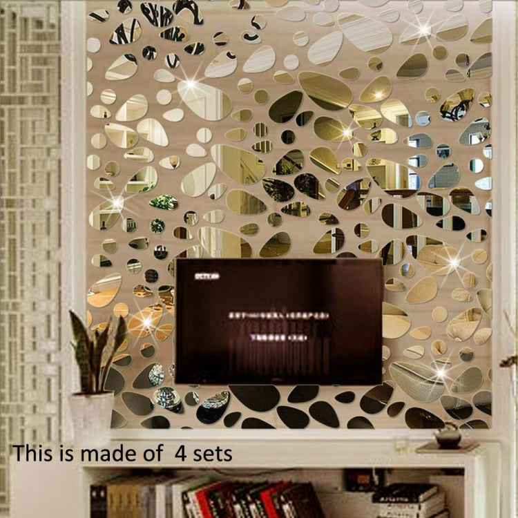 12 PCS/S 3D Mirror Removable Wall Sticker For Living Room Bedroom TV Background Mirror Mural Wall Decor