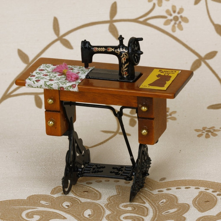Mini Sewing Machine Toy Doll House Decoration Scene Model, Sewing Machine