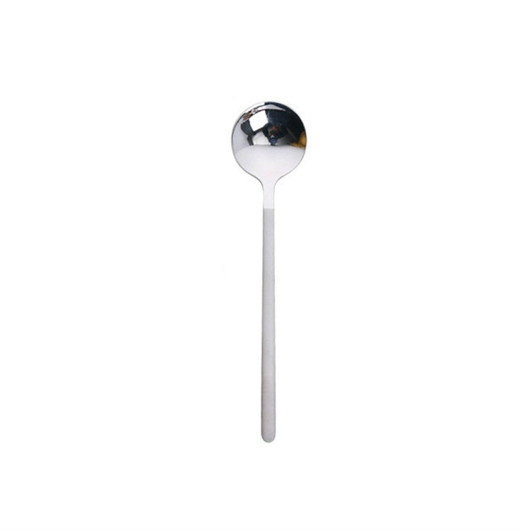 Mini Accessories Coffee Spoon Kitchen Dessertspoon Dining Round Shape Coffee Stainless Steel Home, 13cm, 15cm, 17cm