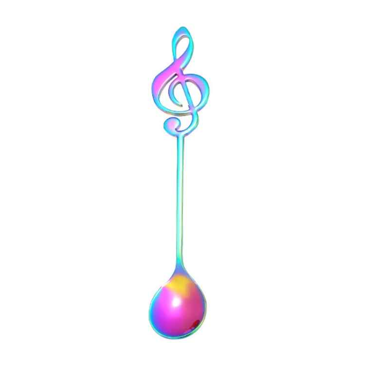 Creative Musical Note Spoon Coffee Stirring Scoop Stainless Steel Titanium Music Bar Spoon Gift Spoon
