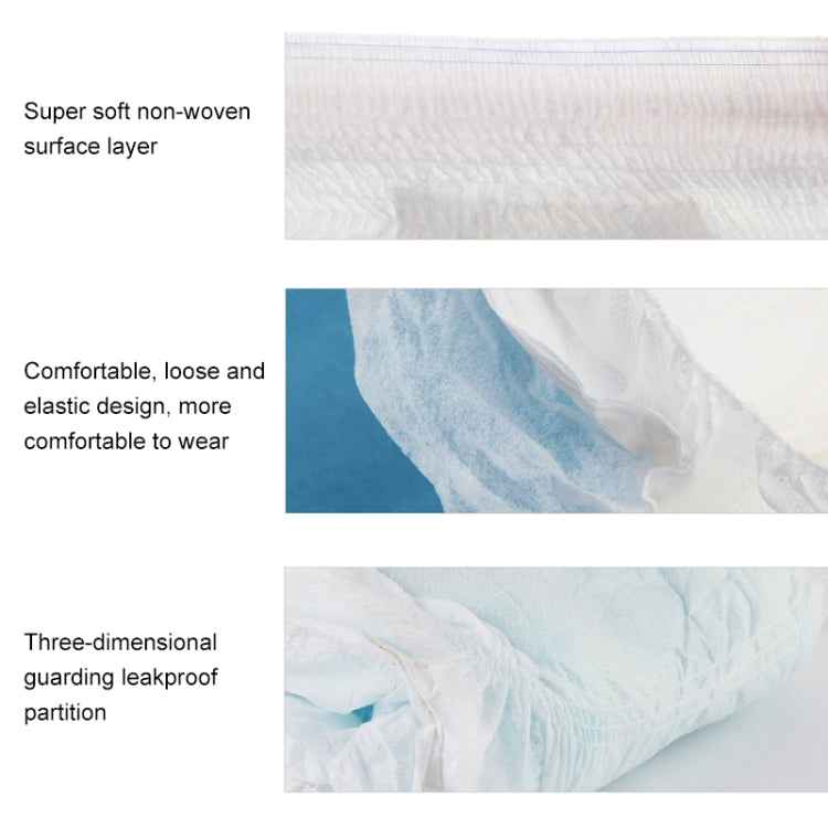 20 PCS Adult and Elderly Underpants Elastic Diapers, L, XL