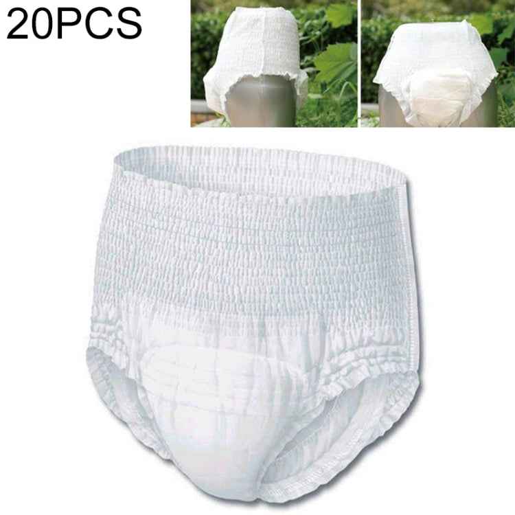 20 PCS Adult and Elderly Underpants Elastic Diapers, L, XL