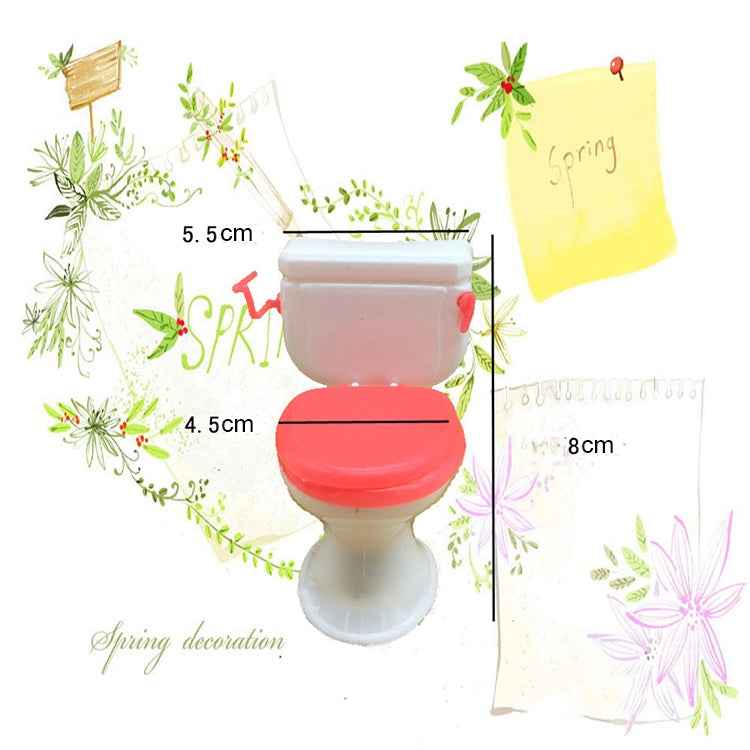3 PCS Doll House Plastic Accessories Set Wash Basin Toilet