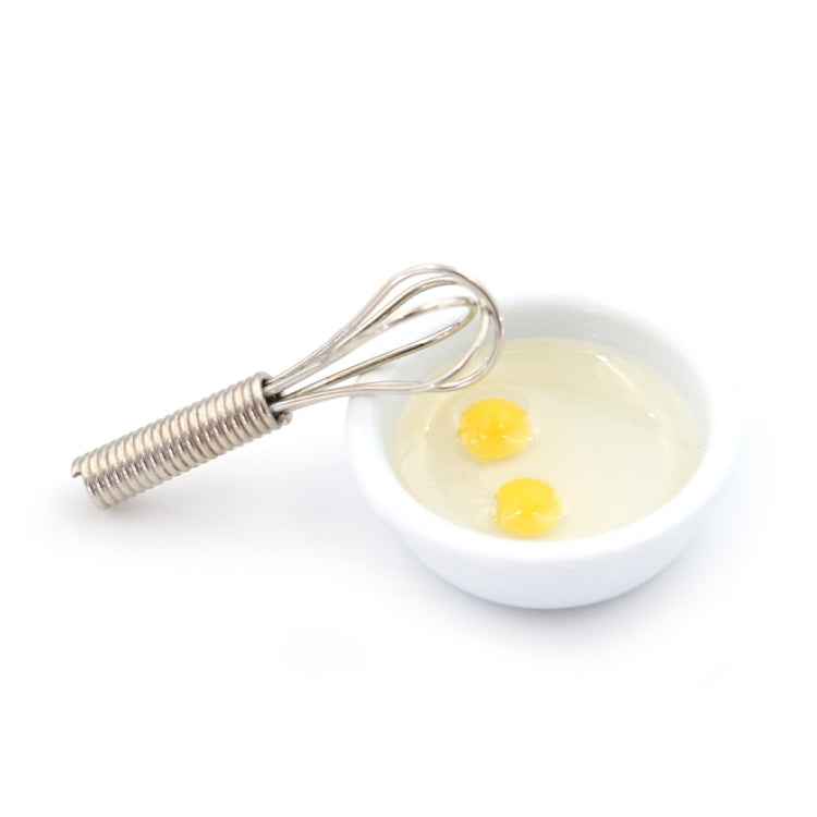 Miniature Food Play Scene Model Doll House Accessories Mini Manual Egg Beater Set, Manual Egg Beater Set
