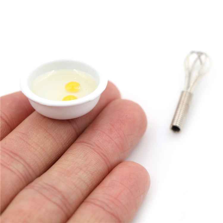 Miniature Food Play Scene Model Doll House Accessories Mini Manual Egg Beater Set, Manual Egg Beater Set