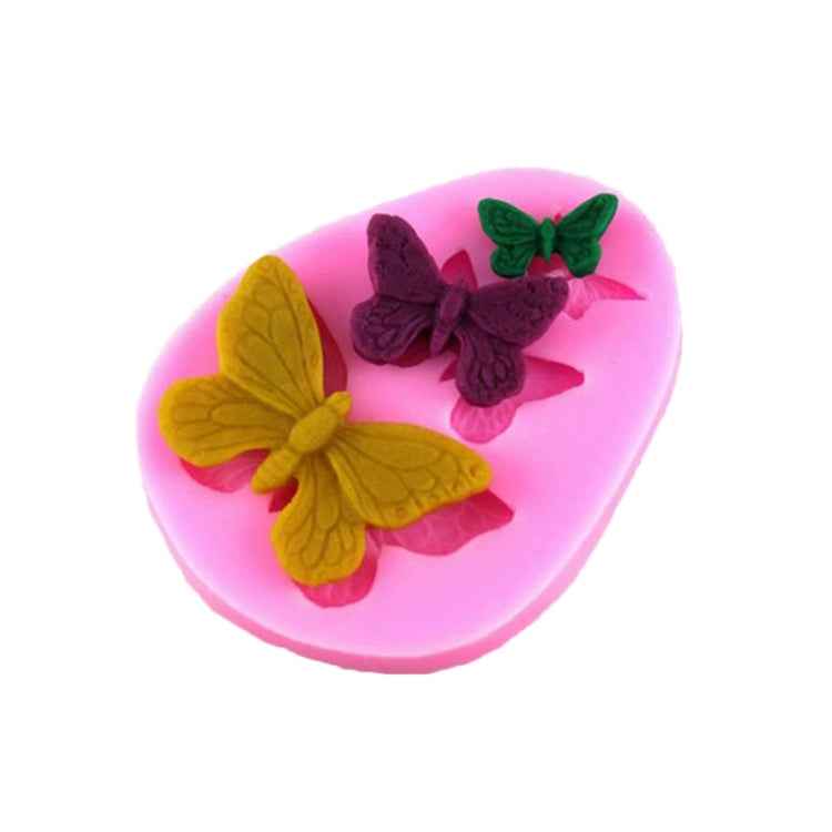 2 PCS Simulation Butterfly Fondant Silicone Mould Handmade Soap DIY Cake Decorating Chocolate Lace Baking Tools