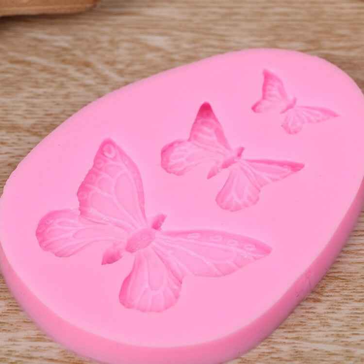 2 PCS Simulation Butterfly Fondant Silicone Mould Handmade Soap DIY Cake Decorating Chocolate Lace Baking Tools