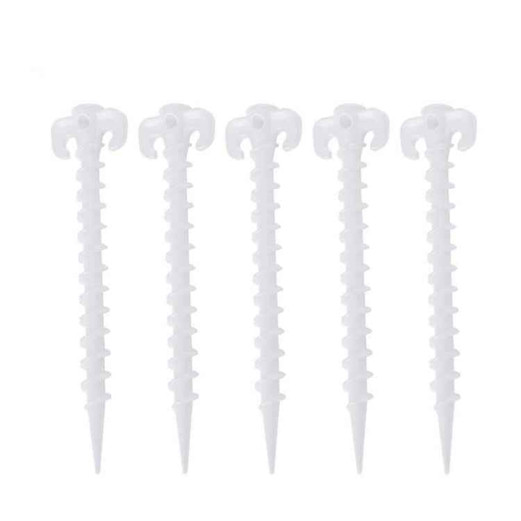 10 PCS/Set Luminous Camping Canopy Tent Ground Screw Pegs Horn Nails Outdoor Climbing Tent Plastic Nails Tent Accessories