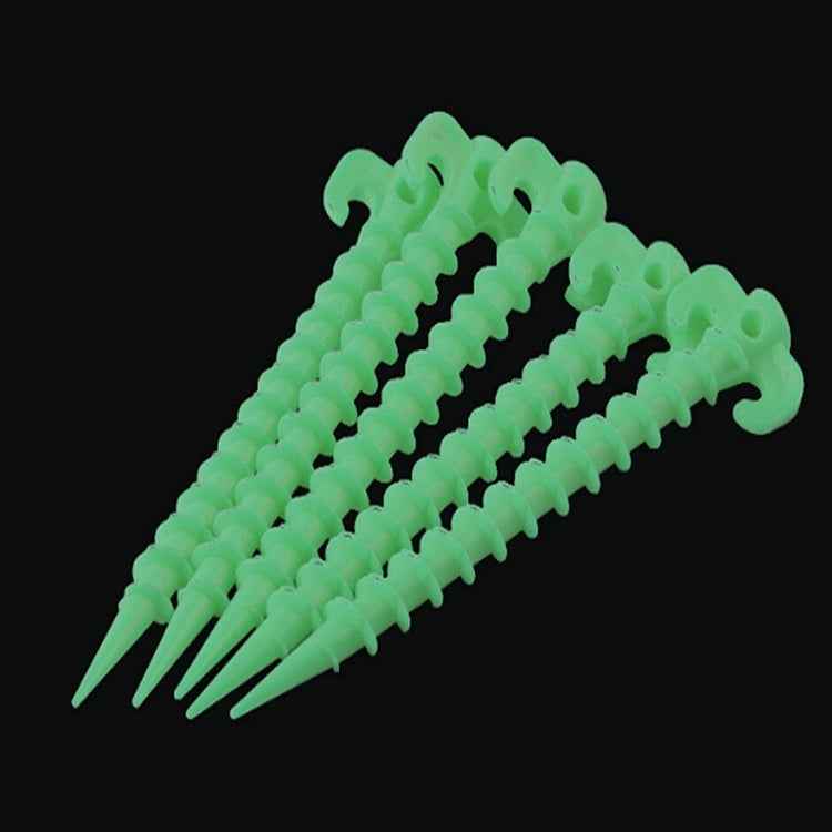 10 PCS/Set Luminous Camping Canopy Tent Ground Screw Pegs Horn Nails Outdoor Climbing Tent Plastic Nails Tent Accessories