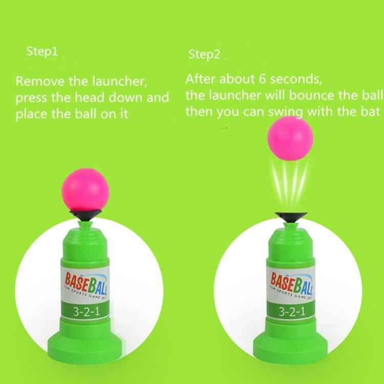 Children Baseball Launch Exerciser Outdoor Parent-child Toy Physical Exercise, Step Green