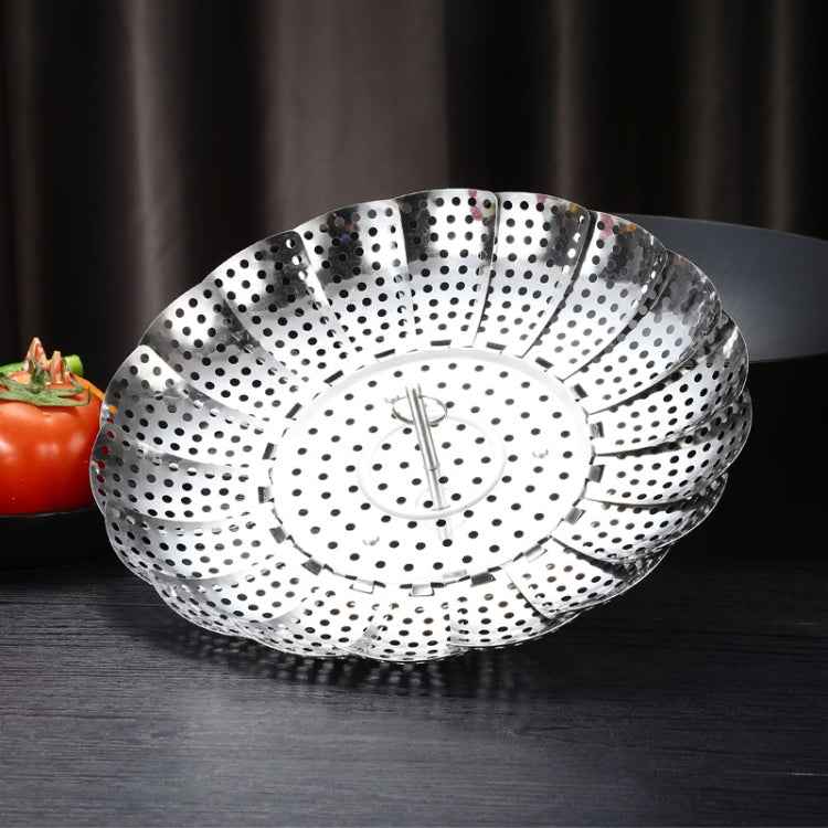 Stainless Steel Folding Retractable Lotus Steamer Tray