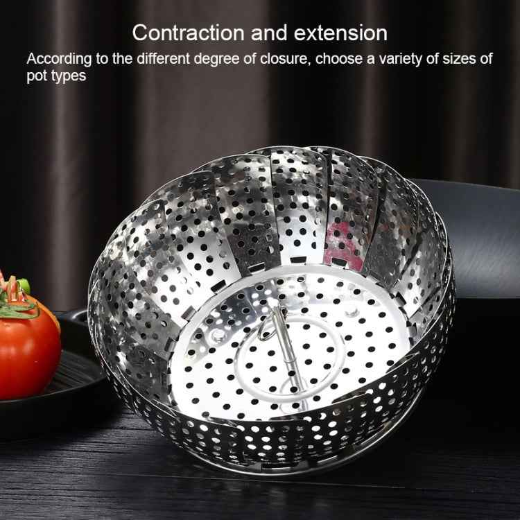 Stainless Steel Folding Retractable Lotus Steamer Tray