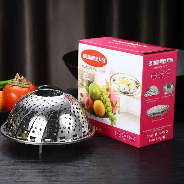 Stainless Steel Folding Retractable Lotus Steamer Tray