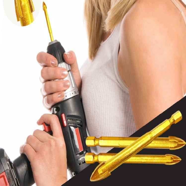 Multi-purpose Alloy Cross Hex Shank Drill Ceramic Glass Hole Opener, 6MM, 8MM, 10MM, 12MM