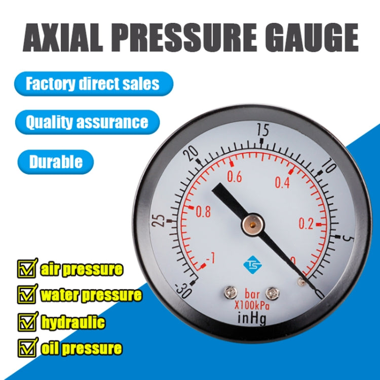 Double Scale Vacuum Mini Shockproof Pressure Gauge, Pressure Gauge