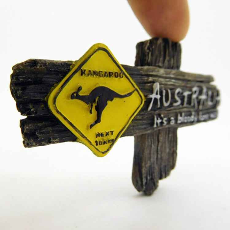 2 PCS Kangaroo Fridge Magnets Home Decoration Tourist Souvenirs