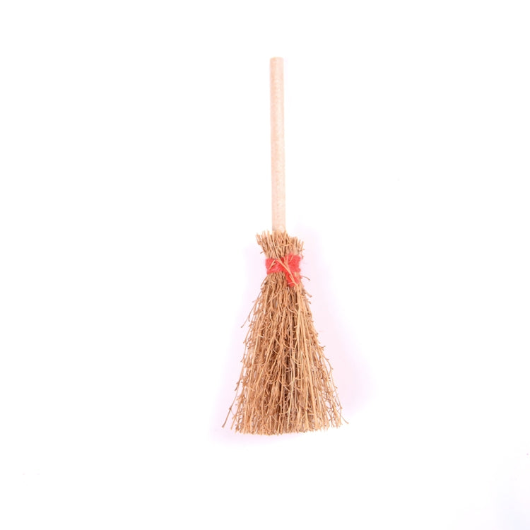 2 PCS Miniature Doll House Kitchen Patio Accessories Wooden Broom Children's Educational Toys