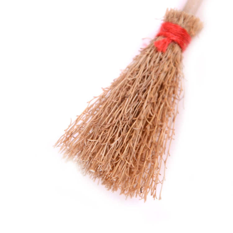 2 PCS Miniature Doll House Kitchen Patio Accessories Wooden Broom Children's Educational Toys, Wooden Broom