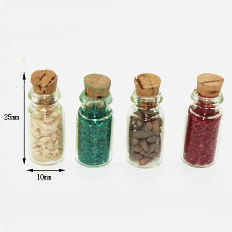 4 PCS / Set Doll House Kitchen Accessories Miniature Glass Food Bottle
