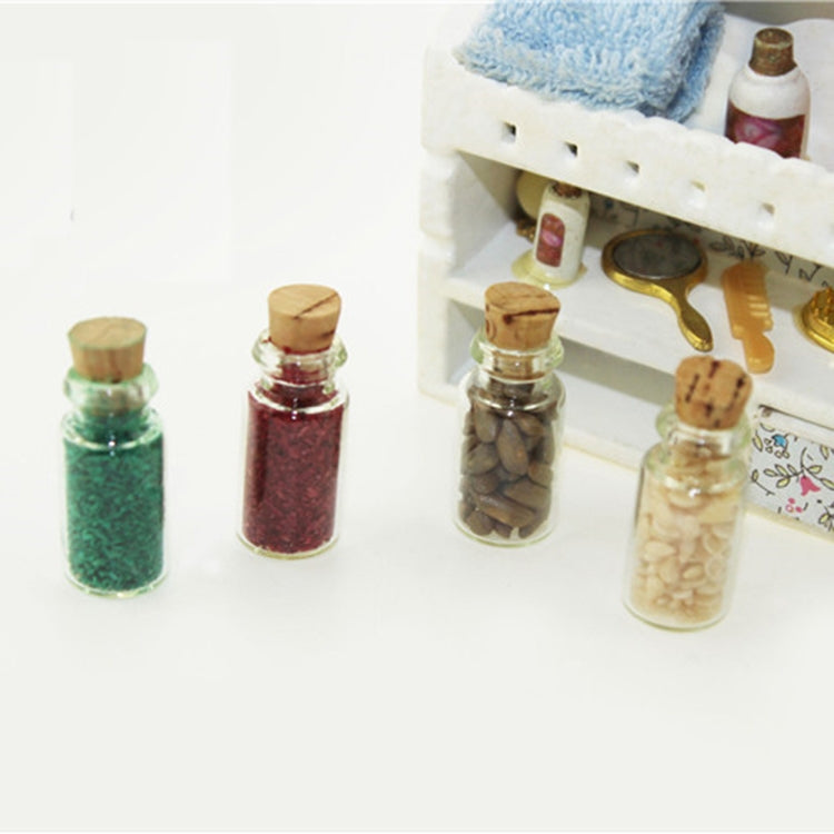 4 PCS / Set Doll House Kitchen Accessories Miniature Glass Food Bottle, Glass Food Bottle