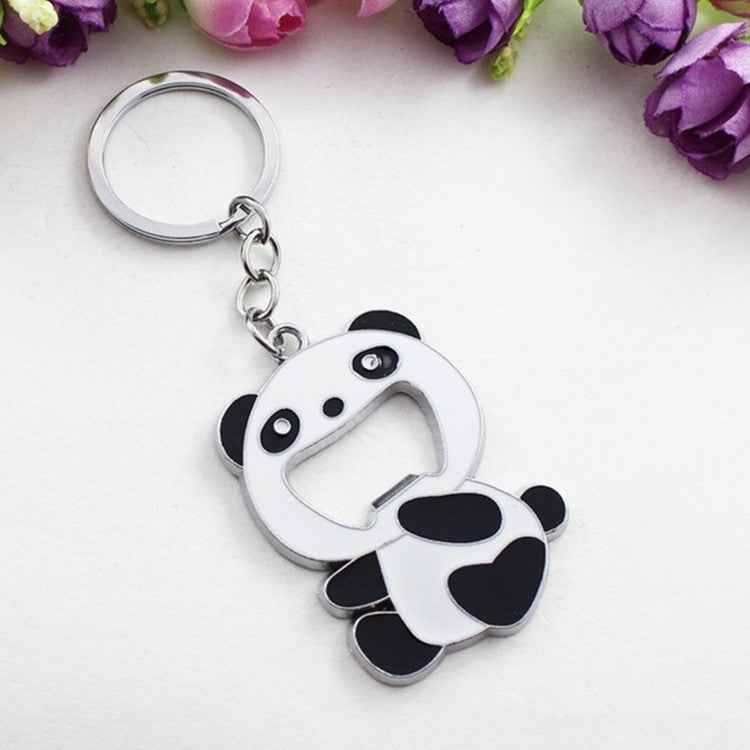 Cartoon Animal Shape Beer Bottle Opening Tool Opener Panda Keychain Pendant