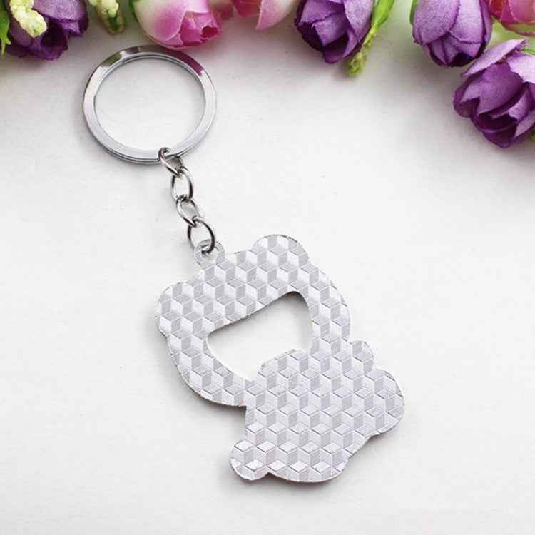 Cartoon Animal Shape Beer Bottle Opening Tool Opener Panda Keychain Pendant
