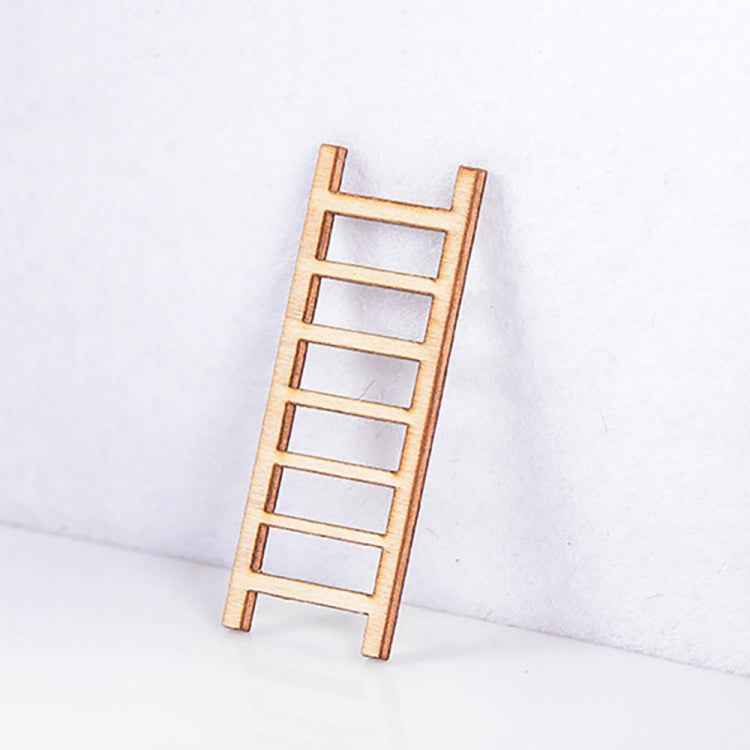 5pcs Simulation Ladder Decoration Wooden Staircase Corridor Micro Landscape Succulent Potted DIY Decorations