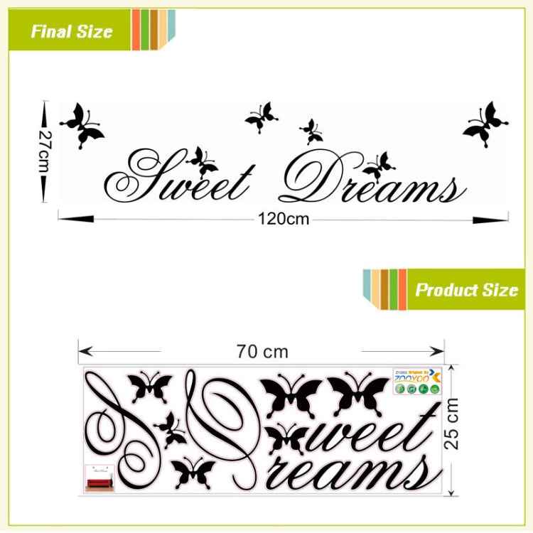Sweet Dreams Wall Stickers Bedroom DIY Home Decoration