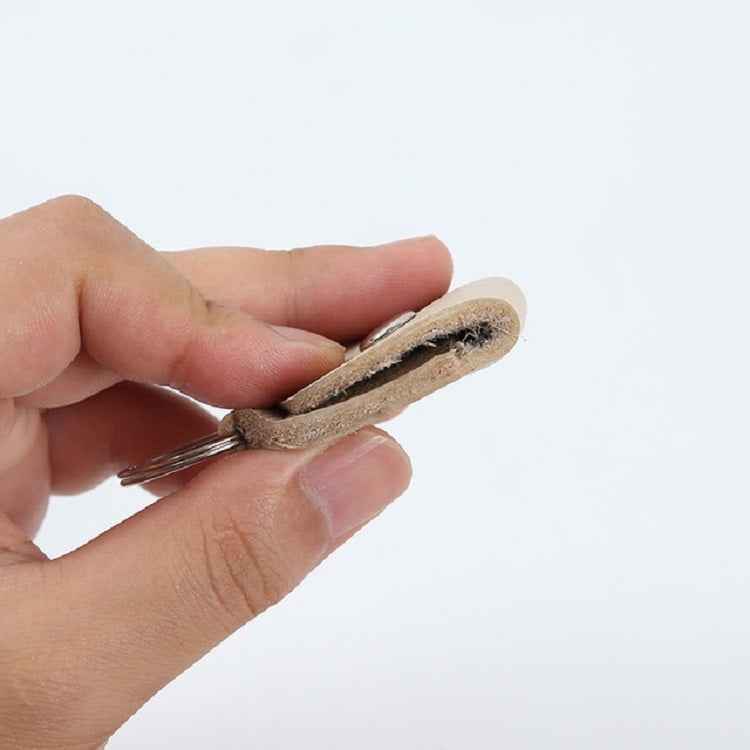 10 PCS Genuine Leather Guitar Pick Storage Bag with Key Ring, Apricot, Black, Brown, Blue, Claret