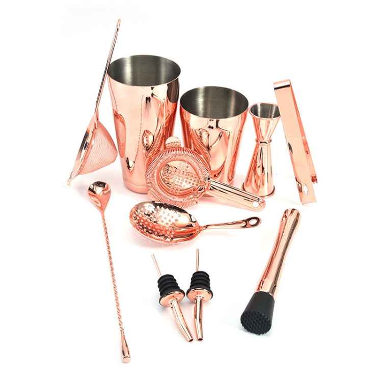 11 in 1 Cocktail Mixing Set Wine Filter Filter, Rose Gold, Gold, Silver, Black