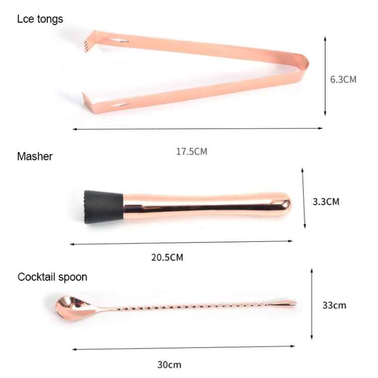 11 in 1 Cocktail Mixing Set Wine Filter Filter, Rose Gold, Gold, Silver, Black