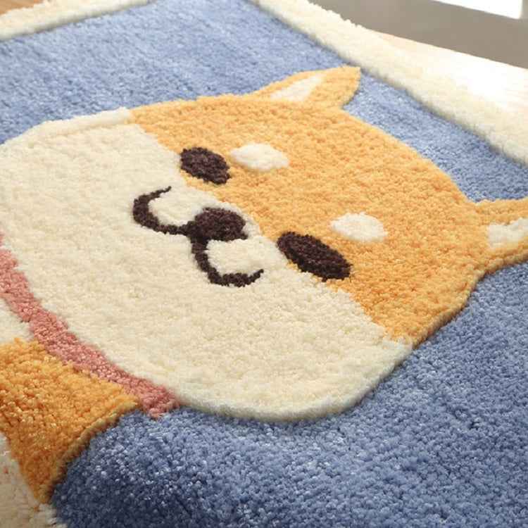 Cartoon Flocking Carpet Home Bathroom Non-slip Absorbent Pad, 45×65 cm, 50×80 cm