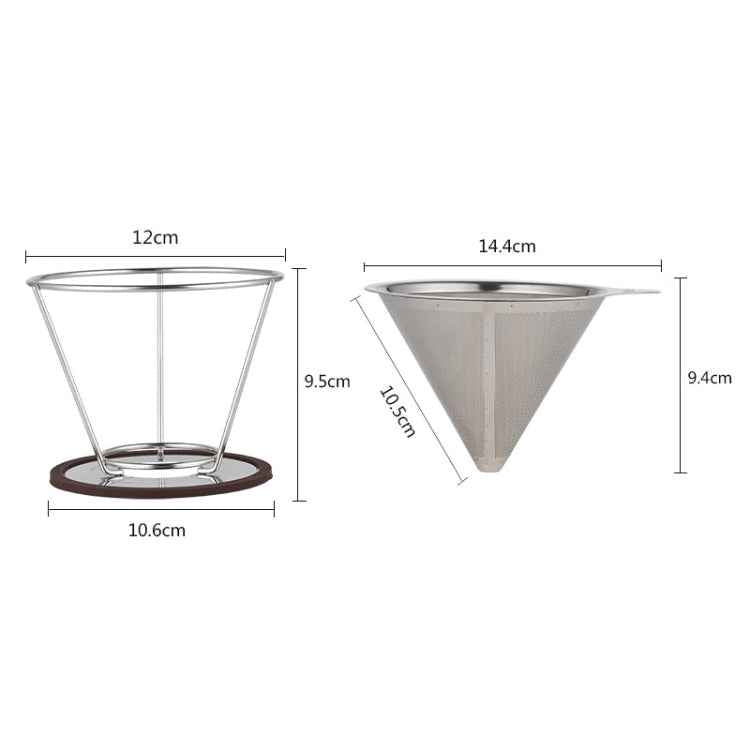 Stainless Steel Filter Cone Filter Cartridge Tea Coffee Free Paper Filter Cup, Stainless Steel Filter