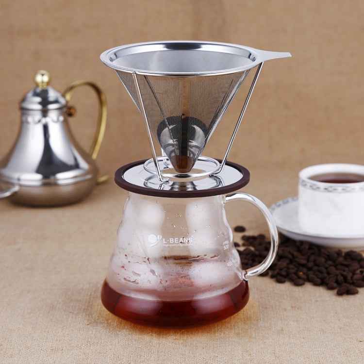 Stainless Steel Filter Cone Filter Cartridge Tea Coffee Free Paper Filter Cup, Stainless Steel Filter
