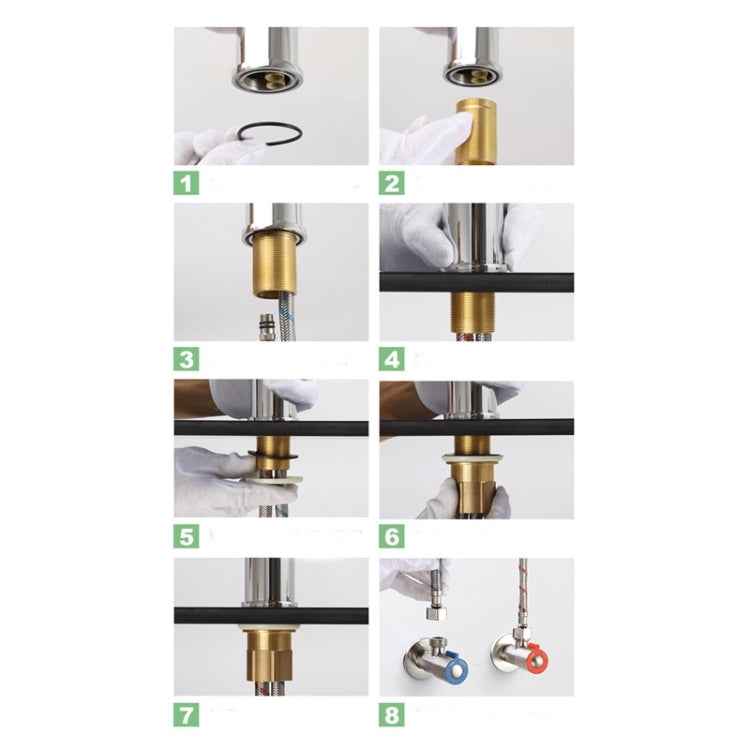 Copper Hand Basin Hot Cold Water Faucet