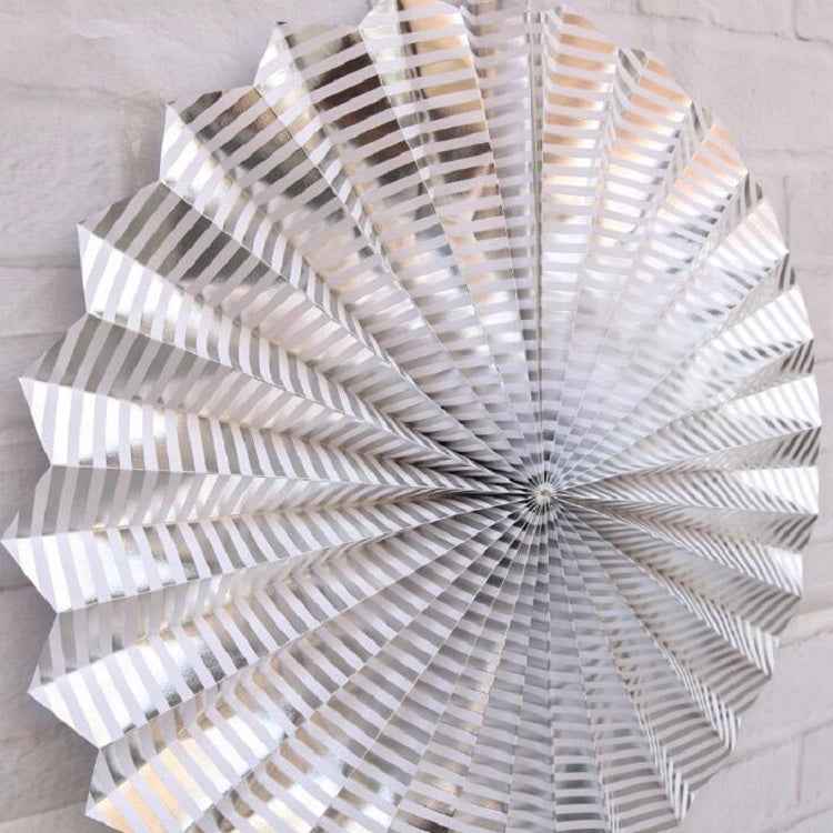 2 Sets Bronzing Paper Fan Flower Set Birthday Holiday Wedding Party Decoration, Bronzing 8pcs, Hot Silver 8pcs, Black 8pcs, Rose Gold 8pcs, Champagne Gold 8pcs, Colorful Hollow 8pcs, Bronzing 6pcs