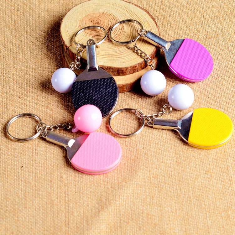 2 PCS Creative Metal table Tennis Keychain Handmade Jewelry Gift Sports Keychain, Table Tennis Shape(Red), Table Tennis Shape(Yellow), Table Tennis Shape(Light Blue)