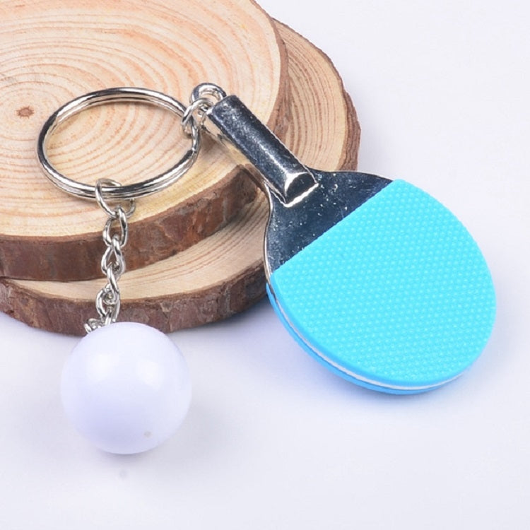 2 PCS Creative Metal table Tennis Keychain Handmade Jewelry Gift Sports Keychain, Table Tennis Shape(Red), Table Tennis Shape(Yellow), Table Tennis Shape(Light Blue)